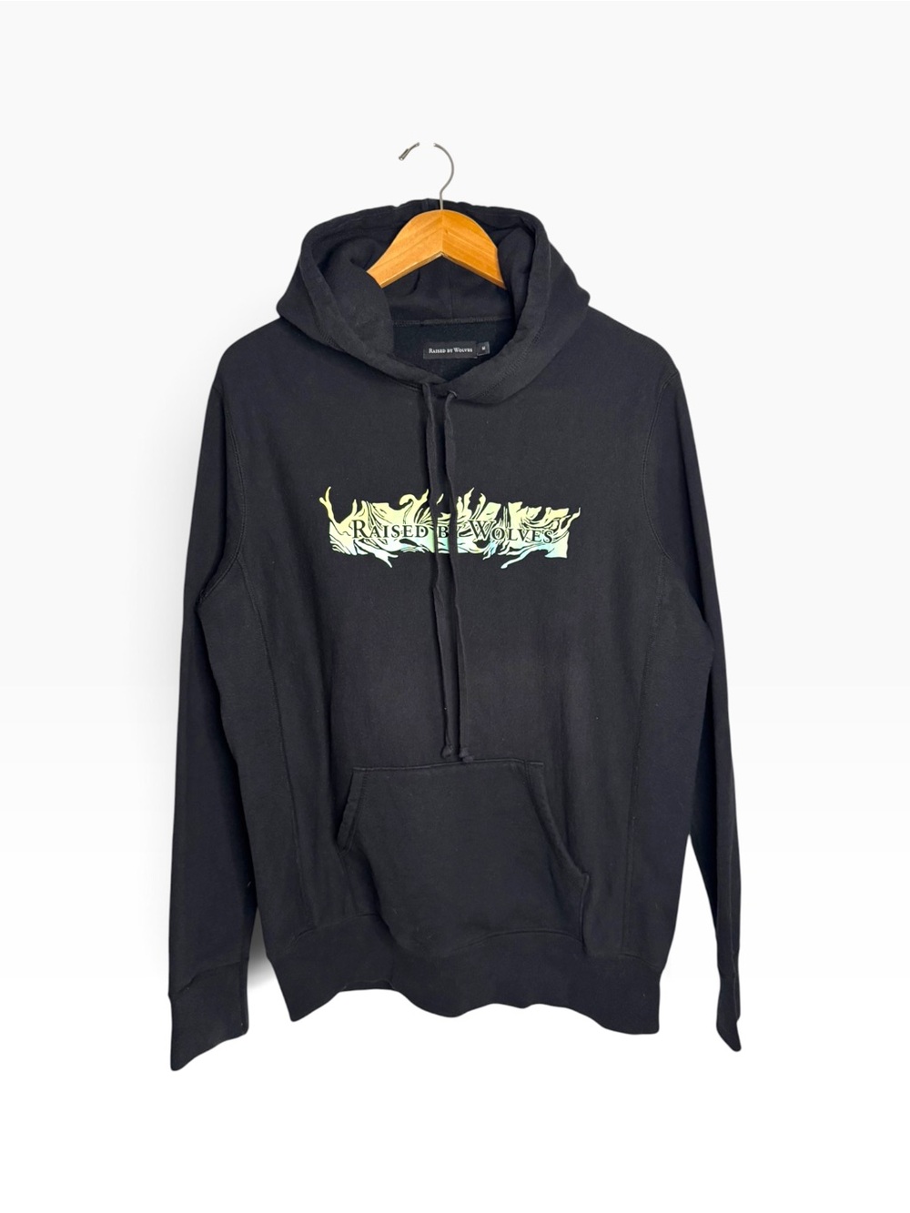 🐺 Raised by Wolves Gasoline Box Logo Heavyweight Hoodie size M